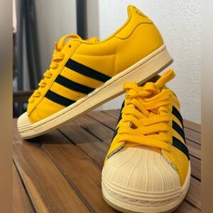 Adidas Bold Gold Shell Top Sneakers Mens Size 7.5 Excellent Condition